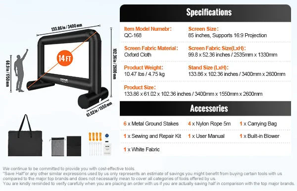 Open Air Theater Projector and Screen