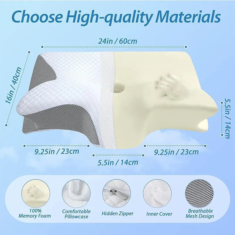 NeckAlign Memory Foam Pillow