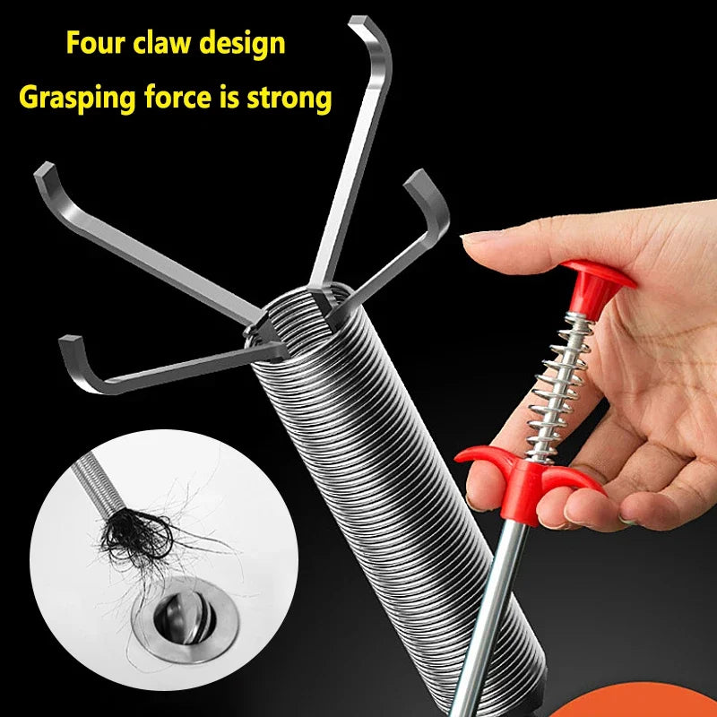 Spring Pipe Clog Cleaner Tool